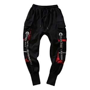 Pantalon cargo techwear streetwear pour homme, joggers Harajuku, pantalon tactique multi-poches, pantalon harem urbain avec sangles à rubans Hip Hop - Product Image 1