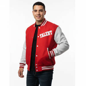 Veste universitaire unisexe personnalisée en laine à col montant, légère et de haute qualité, style décontracté, avec logo personnalisé, vierge - Product Image 4