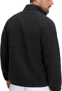 Nouvelle arrivée, veste en polaire technique noire avec poches zippées sur la poitrine, taille plus, coupe ajustée, polaire sherpa, veste chaude en fourrure - Product Image 2