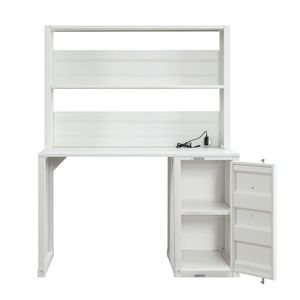 Scrivania Cargo con mobiletto superiore in finitura bianca per la configurazione del tuo computer a casa o in ufficio - Product Image 6