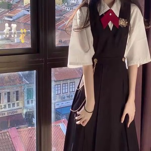 Uniformes Escolares Estilo Preppy para Niñas, Falda con Tirantes de Poliéster, Falda Plisada - Product Image 2