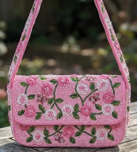 Handcrafted Floral Pattern Embroidered <b>Seed</b> Beaded Shoulder Bag <b>For</b> Evening Party <b>Wedding</b> Gifts Luxury Women Fashion Handbag - Product Image 4