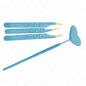 Wholesale Premium Stainless Steel Eyelash Tweezers Heart Print with Mirror Pointed Tip <b>Tools</b> for Lash Extensions - Product Image 5