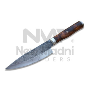 Cuchillo de Supervivencia Damasco, Espada para Exteriores, Cuchillo Damasco con Funda de Cuero, Cuchillos OEM Personalizables en Venta - Product Image 6