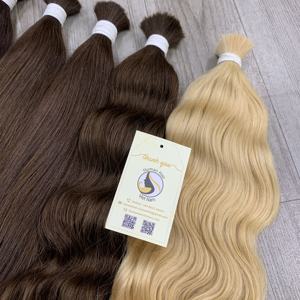 Nueva Llegada Cutícula Alineada Natural Recto Rubio Ondulado Doble Dibujado A Granel Cabello Humano - Product Image 5