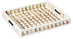 Premium Bone Inlay Serving Tray With Modern Design For Serving Drinks Food And Refreshments At Home - Product Image 4