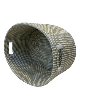 ตะกร้าหวายรูปไข่สุดหรู พร้อมเชือก PP เป็นมิตรกับสิ่งแวดล้อม ใช้ได้หลากหลาย ผลิตอย่างแม่นยำ น้ำหนักเบา ผลิตในเวียดนาม รุ่น DKS29 - Product Image 1