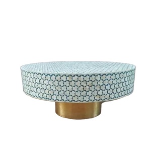 Mesas de centro cuadradas con incrustaciones de hueso de primera calidad para hotel en casa de lujo de la mejor clase, artesanías artesanales duraderas hechas a mano, precios al por mayor - Product Image 1