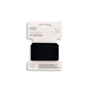 Fascia elastica Ilan 40 mm x 1 m nera per cucito e artigianato - Product Image 2