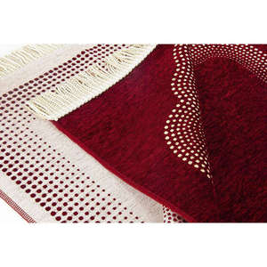 Tapis de prière portable d'extérieur de haute qualité en coton et polyester lavable pour musulmans, idéal pour la maison et les voyages - Product Image 2