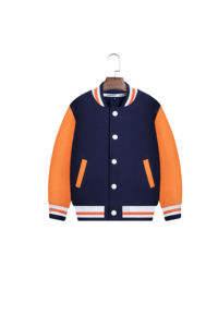 Chaqueta Varsity OUMUREN para Hombre, Casual, Negra y Gris, con Botones al Frente, para Otoño, Corte Regular, Material de Poliéster y Algodón - Product Image 2