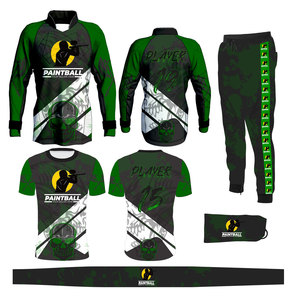 Ensemble de vêtements d'équipe personnalisés pour le paintball avec maillot de performance, pantalon de jogging, masque facial et bandeau assorti - Product Image 6