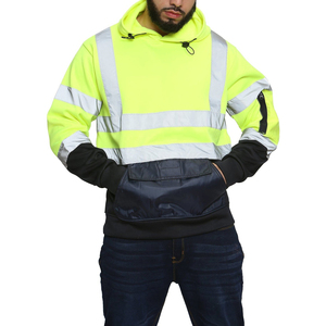 Reflective Hoodie High Visibility Safety Workwear for <b>Construction</b> Road Industrial Outdoor Use Durable Warm <b>Work</b> <b>Jacket</b> - Product Image 2
