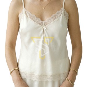 Conjunto de Pijama de 2 Piezas para Mujer, Cuello Alto, Manga Corta, Color Blanco Sólido, Shorts de Encaje, Casual, Verano, Transpirable, Elegante - Product Image 2