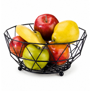 Panier à fruits en fil métallique avec bordure en bois d'acacia, personnalisable en gros, et bol en métal plaqué cuivre rose, organisateur de rangement de comptoir pour la maison - Product Image 6