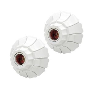 2pcs White/Black Round Plastic <b>Light</b> <b>Socket</b> Outlet Adapter Lamp Holder for Home Hallways Passages Product Category Lamp Bases - Product Image 1