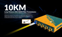 AVMATRIX SC2020-12G: Convertidor Bidireccional Profesional 12G-SDI HDMI 2.0, Resolución 4K60, Extensión de Fibra SFP y Control PC/DIP