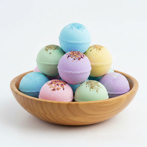 Coffret Cadeau de Bombes de Bain Naturelles OEM à Marque Blanche, Bombes de Bain Effervescentes Bio Artisanales avec Emballage Personnalisé, Commandes en Gros - Product Image 1