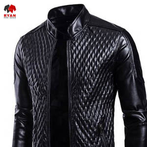 Chaqueta de cuero con tela transpirable de diseño personalizado Ryan Pro Gear para hombre, con impresión de logotipo personalizado y cuello alto. - Product Image 5