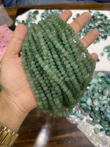Hand Carved Green Aventurine Watermelon Quartz Beads Use For Jewelry Making Stone - Product Image 4