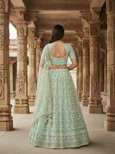 Lehenga Choli de diseñador para mujer, Lehenga Choli, Lehenga indio estilo Bollywood listo para usar, Lehenga para boda - Product Image 5