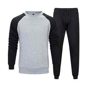 Conjunto de Sudadera con Cuello Redondo para Hombre, 100% Algodón, Talla Grande, Estampado Personalizado, Ecológico, Transpirable, Traje Deportivo para Gimnasio - Product Image 4
