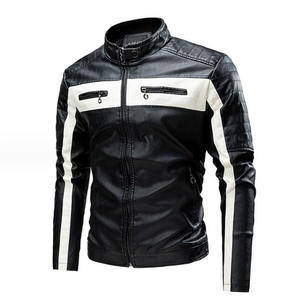 Veste en cuir pour homme avec capuche amovible, prix de gros pour vestes en cuir pour homme - Product Image 1