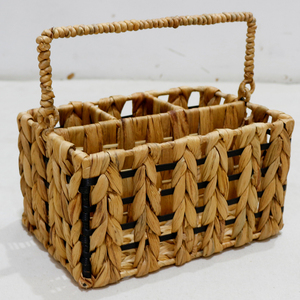 Porte-bouteilles en jacinthe d'eau tressé à la main, très apprécié, organisateur de condiments de cuisine - Product Image 1