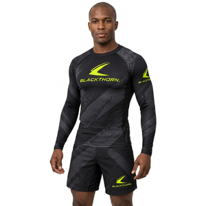 Rashguard de MMA BJJ OEM para Hombre, Manga Larga, Transpirable, Antibacteriano, UPF50+ - Product Image 5