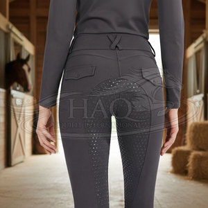 Leggings de equitación personalizados para mujer, de cintura alta, pantalones de compresión ecuestres, OEM, con asiento completo, mallas de equitación. - Product Image 5