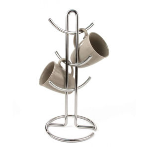 Support à tasses vintage en métal noir, organisateur de comptoir pour cuisine, support de rangement pour la maison et la cuisine - Product Image 5