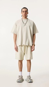 เสื้อยืดทรงโอเวอร์ไซส์ผ้าคอตตอน 100% หนัก 350 กรัม สไตล์สตรีทแวร์สำหรับผู้ชาย รุ่นใหม่ล่าสุด ล้างสีแบบแอซิดวอช  รับสกรีนลายตามสั่ง - Product Image 3