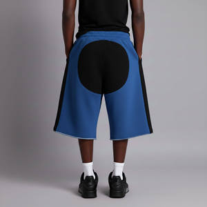 Pantalones Cortos Deportivos para Hombre, Color Azul y Negro, con Estampado de Llama, Cintura Elástica, Estilo Bermuda, Transpirables, de Moda - Product Image 2
