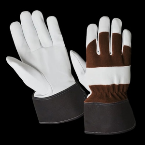 Gants de sécurité robustes en cuir de vachette grainé de qualité supérieure, confortables, pour travaux industriels, avec manchette longue - Product Image 4