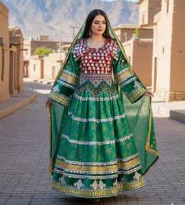 Robes tribales afghanes Kuchi pour femmes, 100% haute qualité, respirantes, grandes tailles, robe de mariée, appliques en dentelle, robe afghane - Product Image 3