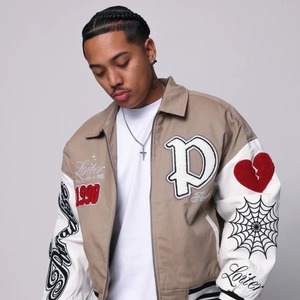 เสื้อแจ็คเก็ตวาร์ซิตี้ลำลองสำหรับผู้ชายแบบสั่งทำขายส่งสำหรับฤดูหนาว คอตั้ง กันน้ำ กันลม เป็นมิตรกับสิ่งแวดล้อม บริการ OEM - Product Image 6