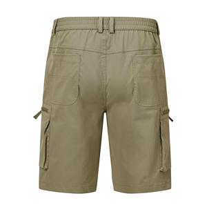 Shorts cargo pour homme, couleur unie, écologiques, taille mi-haute, tissu Oxford, séchage rapide, style décontracté avec poches, fermeture boutonnée - Product Image 2
