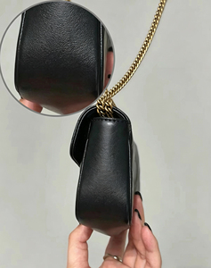 Lady <b>Black</b> Crossbody Wallet Chain Strap Purse <b>Mini</b> Shoulder <b>Bag</b> with Anti-Theft Feature for Daily Use - Product Image 2