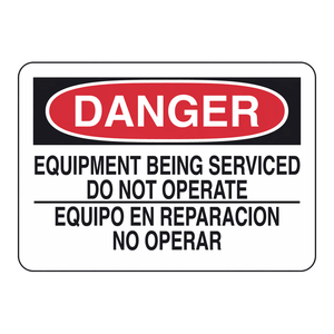 Panneau d'avertissement de danger bilingue triangulaire pour les zones de travail industrielles - Product Image 2