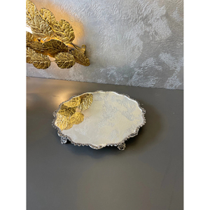 Support à gâteau en métal finition couleur argent, très vendu, de forme ronde, pour table, vaisselle d'hôtel, accessoires décoratifs pour gâteaux - Product Image 4