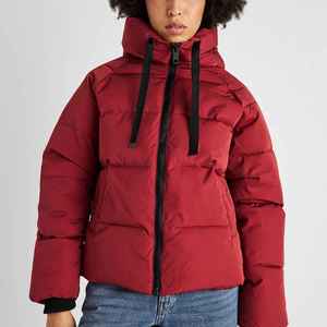 Chaqueta Acolchada para Mujer, con Capucha, Manga Larga, Color Sólido, para Invierno, Relleno de Poliéster, Cierre de Cremallera Gruesa - Product Image 6