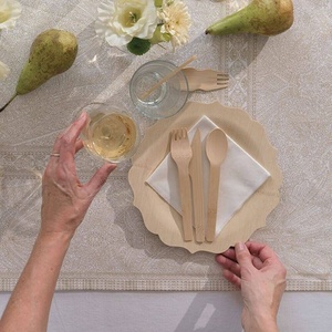 Compostable Birchwood 155mm Disposable Fork for Mall Cafes and Food Courts Forks for Dessert and Bakery Packaging Meals Outdoor - Product Image 1