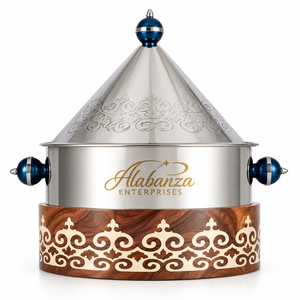 Pot à Biryani en Acier Inoxydable Premium Durable, Design Moderne et Luxueux, Diamètre 33 cm, Couvercle Conique Décoratif en Acier Inoxydable - Product Image 2