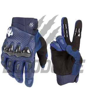 White Leather Motorbike <b>Gloves</b> Wrist Length Breathable Sporty Style for Spring Summer Sports Use - Product Image 4