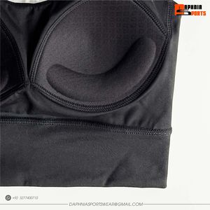 Soutien-gorge de sport DAPHNIA pour femme, couleur unie, dos croisé, col rond, maintien moyen, respirant, haute qualité, pour yoga et entraînement - Product Image 4