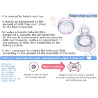 Vente en gros 2024 : Sucette en silicone sans BPA, fabriquée au Japon, type souple, tétine droite à débit variable pour bébés de 0 à 12 mois