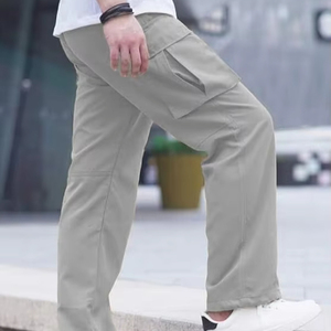 Pantalon cargo pour homme, pantalon de randonnée décontracté à cordon de serrage, pantalon de jogging, pantalon de sport, pantalon de survêtement ample en coton pour homme - Product Image 1