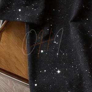 T-shirt surdimensionné personnalisé avec imprimé étoiles de la galaxie, pour hommes et femmes, streetwear, hip hop, décontracté, en coton noir, tee-shirt graphique, mode estivale unisexe - Product Image 5