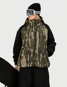 Winter Men's High Camo Print Style Ski Snowboard <b>Jacket</b> Outdoor Thermal <b>Waterproof</b> Windproof Breathable Customizable Logo - Product Image 4