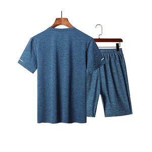 Ensemble d'été pour homme 100% coton, t-shirt et short assortis, ensembles de shorts de sport en coton pour homme, t-shirt et short pour homme - Product Image 4